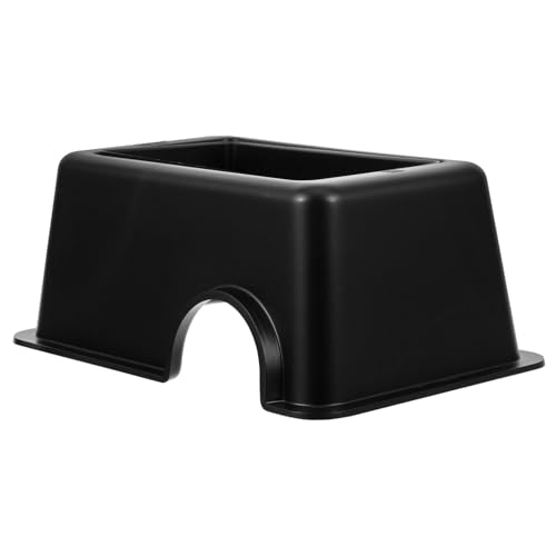 HOLIDYOYO Shelter Reptile Terrarium Aquarium Decor Lizard Hide Reptile Hide Hideouts Enclosure Turtle Aquarium Accessories Hides Gecko Tortoise Accessories Fish Tank Hideout Plastic Black