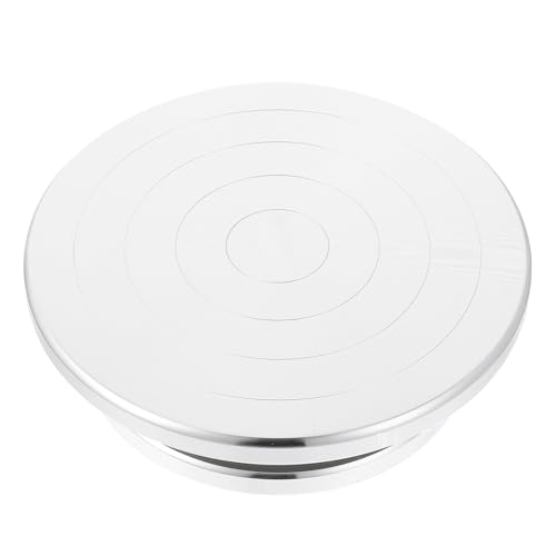 TOKIDNY Plato Giratorio para Cerámica de Aleación de Aluminio 20 CM Rueda de Modelado para Escultura Arcilla Herramienta Manual para Torno de Alfarería Base Plana y Libre para