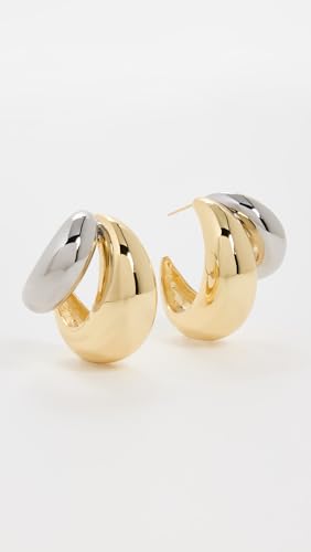 SHASHI Women's Double Tsuki Two Toned Hoops2