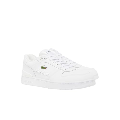 Baskets en cuir lisse Lacoste pour homme, blanc, 11