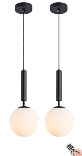 EFDGJZS Lámpara Colgante Regulable con Pilas – Lámpara de araña de Globo Recargable para Isla de Cocina, Comedor y Dormitorio – Solución de iluminación portátil y temporizada
