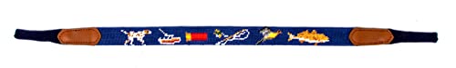 Image of Leather Hand-Stitched Needlepoint Sunglass Strap Retainer