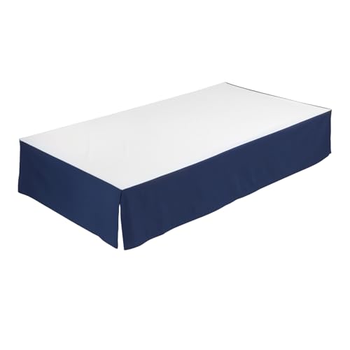 Image of EVERYDAY KIDS 4 Pc Crib Bedding for Boys Nursery Set Includes Baby Bed Quilt, Fitted Sheet, Dust Ruffle and Diaper Stacker- Nursery Bedding Set - Baby Crib Bedding Set in Navy