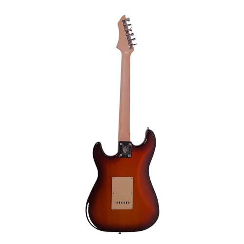 Image of Magna ST20M Beginner Electric Guitar | Maple Neck & Fretboard | HSS Pickup Setup | 22 Frets | Chrome Hardware | Gig Bag Included (EARTH BURST)