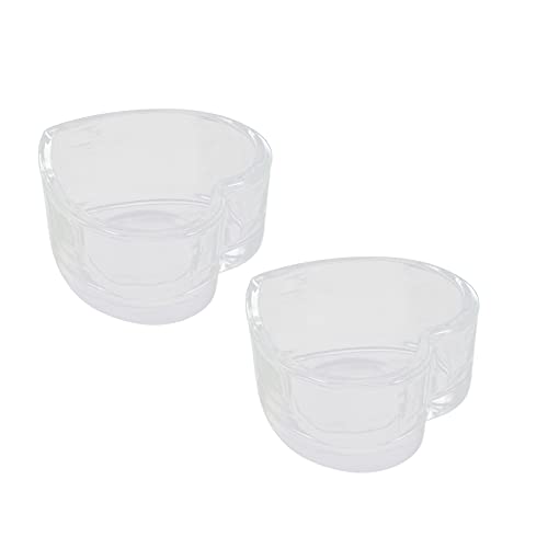 ibasenice 2Pcs Transparent Bowls Hamster Food and Water Bowls Compact Chinchilla Accessories Easy to Clean for Pets for Feeding and Hydration