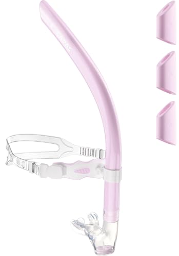 CAPAS Training Swim Snorkel for Lap Swimming, Swivel Headband Ultimate Fit Center-Mount Swimmers...