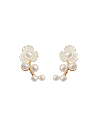 Yellow Chimes Earrings for Women and Girls Studs for Girls | Gold Plated White Pearl Studded Stud Earrings | Birthday Gift for girls and women Anniversary Gift for Wife Yellow Chimes Earrings for Women and Girls Studs for Girls | Gold Plated White Pearl Studded Stud Earrings | Birthday Gift for girls and women Anniversary Gift for Wife