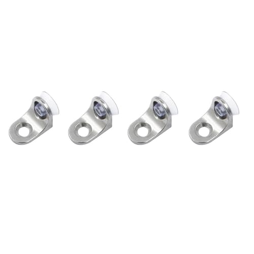 BE-TOOL Zinc Alloy Shelf Support Pegs, Shelf Bracket Pegs with Hole, Electroplating L-Shaped Clips for Kitchen & Bookcase Shelf Cabinet Furniture Closet Shelf Pins Support-Round