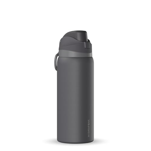 Hydrapeak Oasis 32oz Botella de Agua Aislada con Tapa de Bloqueo y Asa, Vaso de Viaje a Prueba de Fugas de Acero Inoxidable para Escuela, Dormitorio, Gimnasio y Hidratación Diaria (Grey Matter) miniatura 1