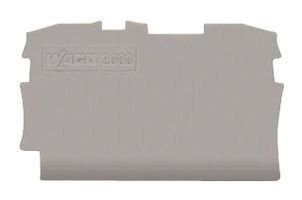 Image of Best Price Square END PLATE, GREY, 2WAY 2000-1291 By WAGO
