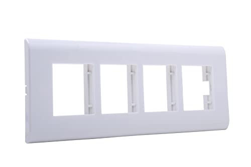 Image of Wipro Northwest Nowa 8 Module Horizontal cover plate, White (pack of 1)