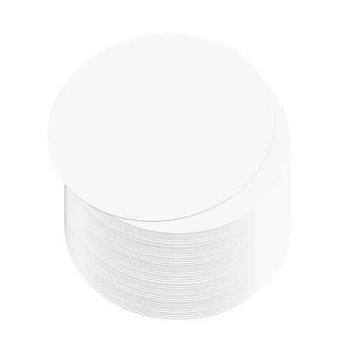 Papier cartonné épais en rond de 25 cm : lot de 50 feuilles blanches pour le dessin et l'art