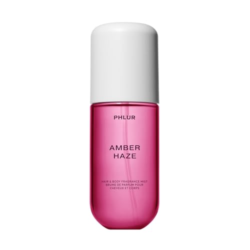 Image of PHLUR Amber Haze Body Mist, 3 Fl Oz - Hair and Body Perfume for Women | Amber & Vanilla Body Spray with Saffron, Jasmine and Musk Fragrance