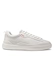 HUGO Hommes Blake Tenn Baskets en Cuir avec Logo Rouge