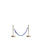 Wiederverwendbares Umhängeband für Warteschlangen- und Event-Koordination, Metall-Stützschnur für effektive Schnurkontrolle, Blau, 4 Stück