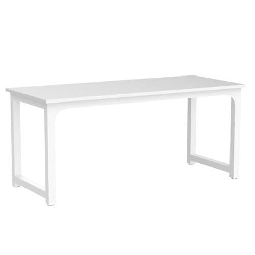 Image of Tribesigns 63 inchExecutive Desk, Large Office Computer Desk with Thicken Frame, Modern Simple Workstation Business Furniture for Home Office, White