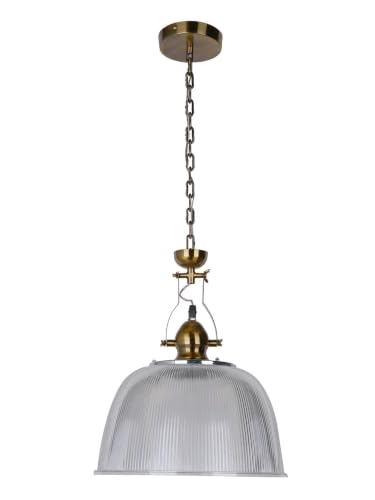 Image of Stainless Steel Prismatic Dome 12 Inch Industrial Pendant Light for Home Decorative Lamps - Bedroom, Living Room & Decoration