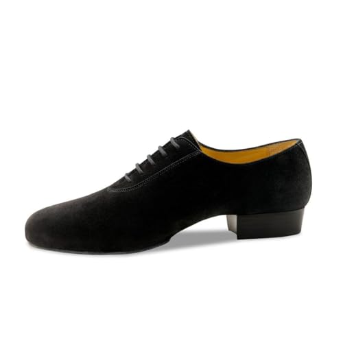 Chaussures de danse homme daim noir Werner Kern Pistoia talon 2,5 cm