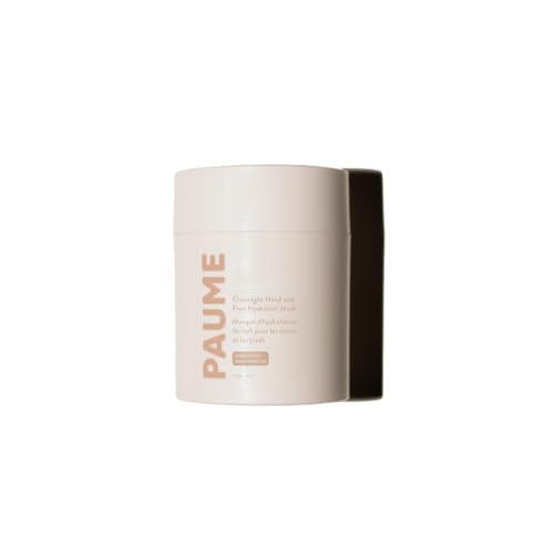 PAUME Overnight Hand and Foot Hydration Mask, Moisturizing Treatment for Dry Hands, Dry, Cracked Feet, Shea Butter, Unscented, Restores Softness & Smoothness, 3.4 oz