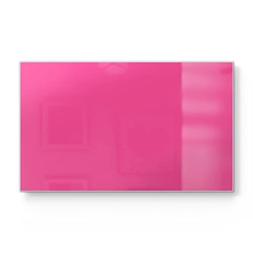DEQORI Tabla de desayuno de cristal, pequeña 23 x 14 cm, color rosa, diseño de tabla de cortar para cocina, antibacteriana y antideslizante, placa de cristal y bandeja para servir