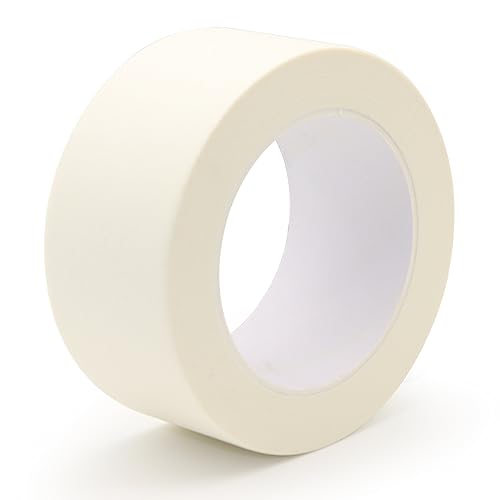 Image of Beige White Masking Tape, 2 Inch x 55 Yards, for Wall Painting | Multi-Purpose for Painting, Building, Labeling, Edge Finishing & DIY Projects