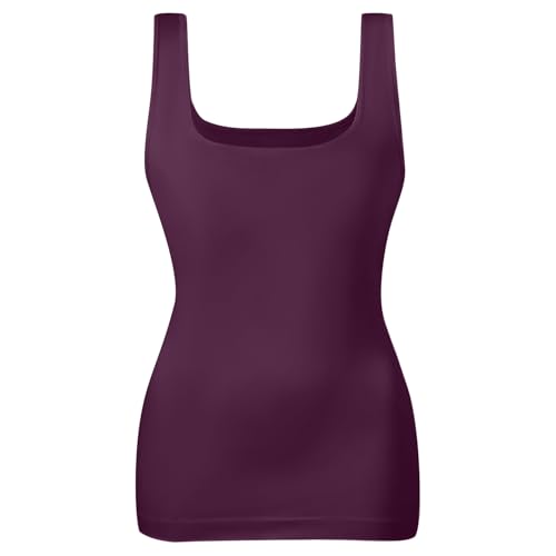 Image of EUYZOU Women's Tummy Control Shapewear Tank Tops Seamless Square Neck Compression Tops Slimming Body Shaper Camisole