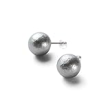 パール ピアス コットンパール 真珠 チタン レディース クラシカルグレー シルバー 12mm ブランド10年保証