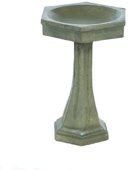 Grace Birdbath- 24" Tall x 18" Dia- Slate