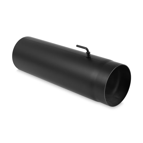 Ofenrohr EHV GmbH 120mm Durchmesser, 50cm mit Drosselklappe schwarz