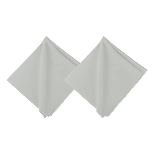 uxcell マイクロファイバーレコードクリーニングクロス2枚セット 40×40cm 静電気防止 マイクロファイバータオル ほこりが出ない レコード・ビニール・眼鏡・TV画面・ノートPC用 グレー