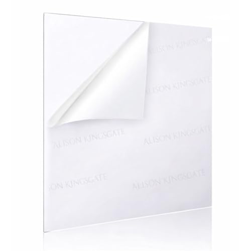 Image of Alison Kingsgate 16X16 Perspex Sheet 1mm - Transparent Acrylic Sheet Cut to Size for Picture Frames, DIY Craft, Art Projects, Painting Displays - Suitable for Home and Professional Use
