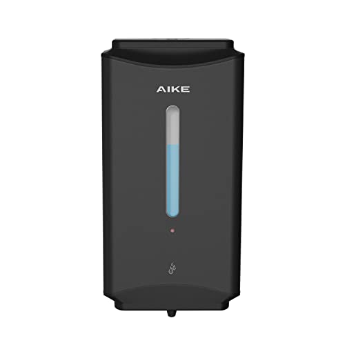 AIKE Automatic Soap Dispenser Commercial Wall Mounted Liquid Dispenser Matte Black Stainless Steel Finish 1100ml Large Capacity by AIKE - Used condition - US$38.44