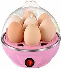 Blue Mountain Egg Boiler Electric Automatic Off 7 Egg Poacher for Steaming, Cooking Also Boiling and Frying, Multi Colour