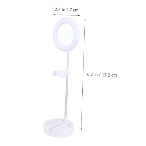 Support pliable pour téléphone portable avec lampe annulaire réglable