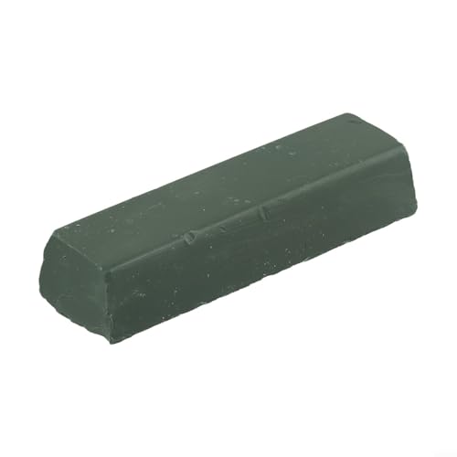Shophubio Composé de cire de polissage pour métal : pâte abrasive verte pour acier inoxydable, cuivre, aluminium ; barre de finition fine pour instruments ; taille 112 x 34 x 25 mm
