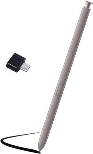 Galaxy S24 Ultra S Pen Replacement for Samsung Galaxy S24 Ultra S Pen Without Bluetooth for Samsung Galaxy S24 Ultra 5G Stylus Pen (Light Gray) Type-C Convertor