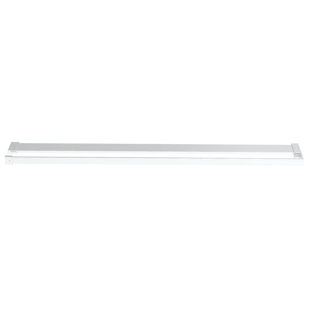 LAPOOH Mampara Ducha con Estante Vidrio ESG Aluminio Cromado 115x195cm, Mampara Bañera, Mampara Baño Ducha, Cabina De Ducha, Mampara Baño