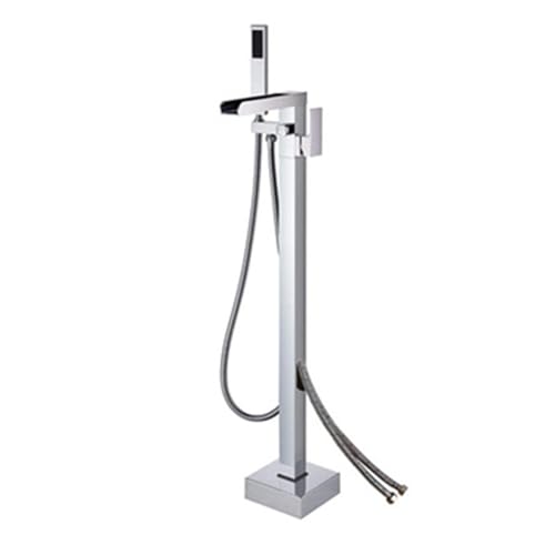 Robinet de baignoire au sol cascade avec mitigeur de douche intégré