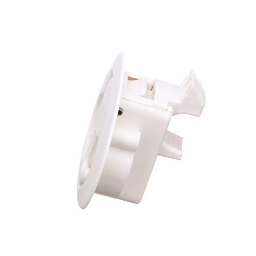 Image of Seachoice Flush Mount Slam Latch, Rust-Free White Plastic, 2 in. Diameter