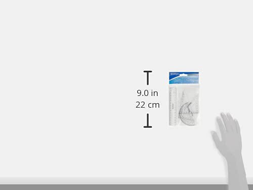 Westcott E-10303 00 Mathe-Set, 4-teilig, Kunststoff transparent