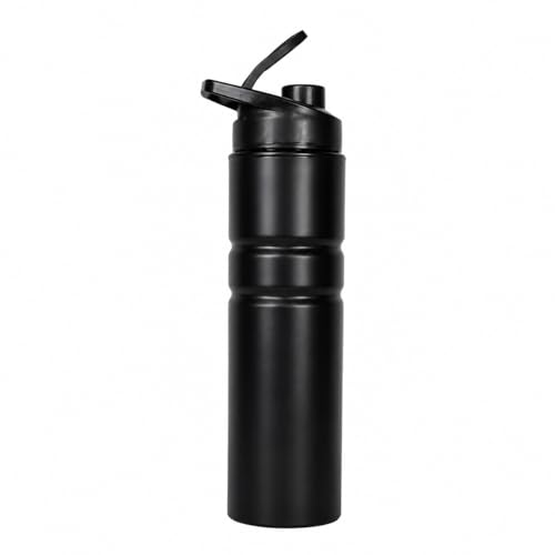 Image of UNV Metallica 850 Stainless Steel Flip Bottle 850ml Black | Colour Coated Body | Leakproof Flip Cap | Food Grade Inner | Water Bottle for Office, Gym & Travel