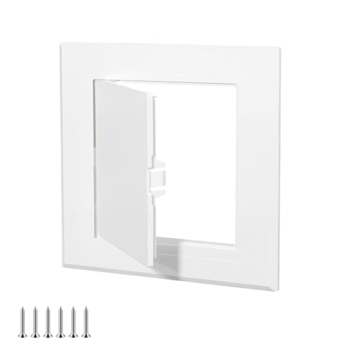 Qrity 1 Pezzi Pannello di Accesso, 4x4 Pollice(100×100mm) Sportello Ispezione in Plastica ABS, Verniciabile, per Ispezione e Copertura