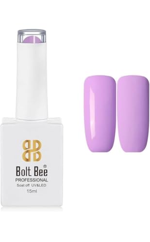 Image of Bolt Bee Lavender Color Gel Nail Polish Soak Off UV Gel DIY at Home Manicure Salon Nail Art (17, 15ml)