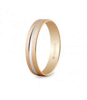 Alliance Mariage Bicolore ARGYOR AUXANE le symbole d'un amour éternel en 4 mm