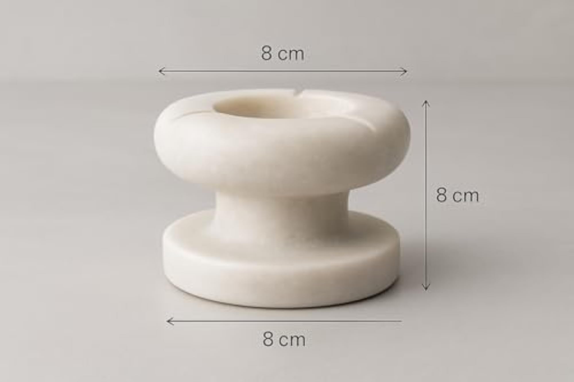 White Handcrafted Cigarette Cigar Ashtray