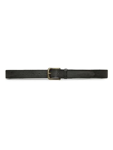 Image of ART N VINTAGE Men's Genuine Pure Leather Black Belts with Metal Brass Buckle - Classic Elegance for Every Outfit