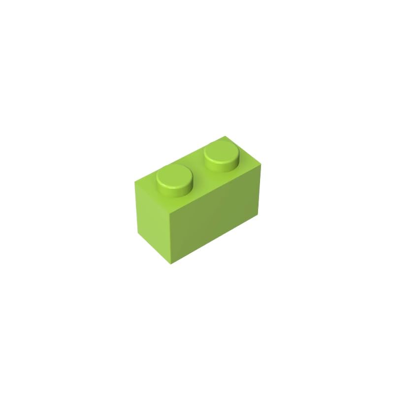 3004 Basic Bricks Brick 1x2 50 Pieces GDS-532 Compatible with Lego Building Blocks Color:Lime โ image 1