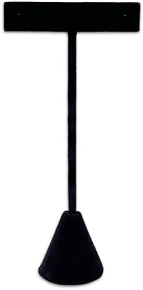 JDI Display 5 3/4" H Black Velvet Single Earring T-Stand