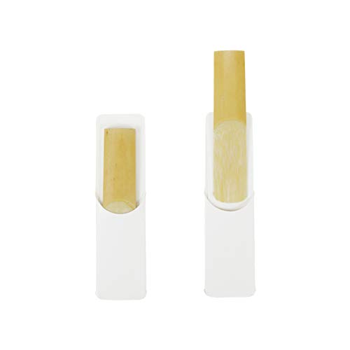 Geesatis 10 Pcs Tenor Sax Reeds Bamboo 2-1/2 Reed Strength 2.5 For Clarinet Saxophone #TOP1
