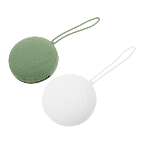 TOYANDONA 2-Pack Kids Silicone Pacifier Holder Zippered Coin Pouch Portable Change Purse Cartoon Design Soft Compact for Travel Daily Use
